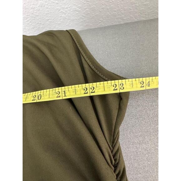 Zeagoo Olive Green Ruched Maxi Tank Dress Size XXL – Sleek Bodycon Style - Picture 7 of 9